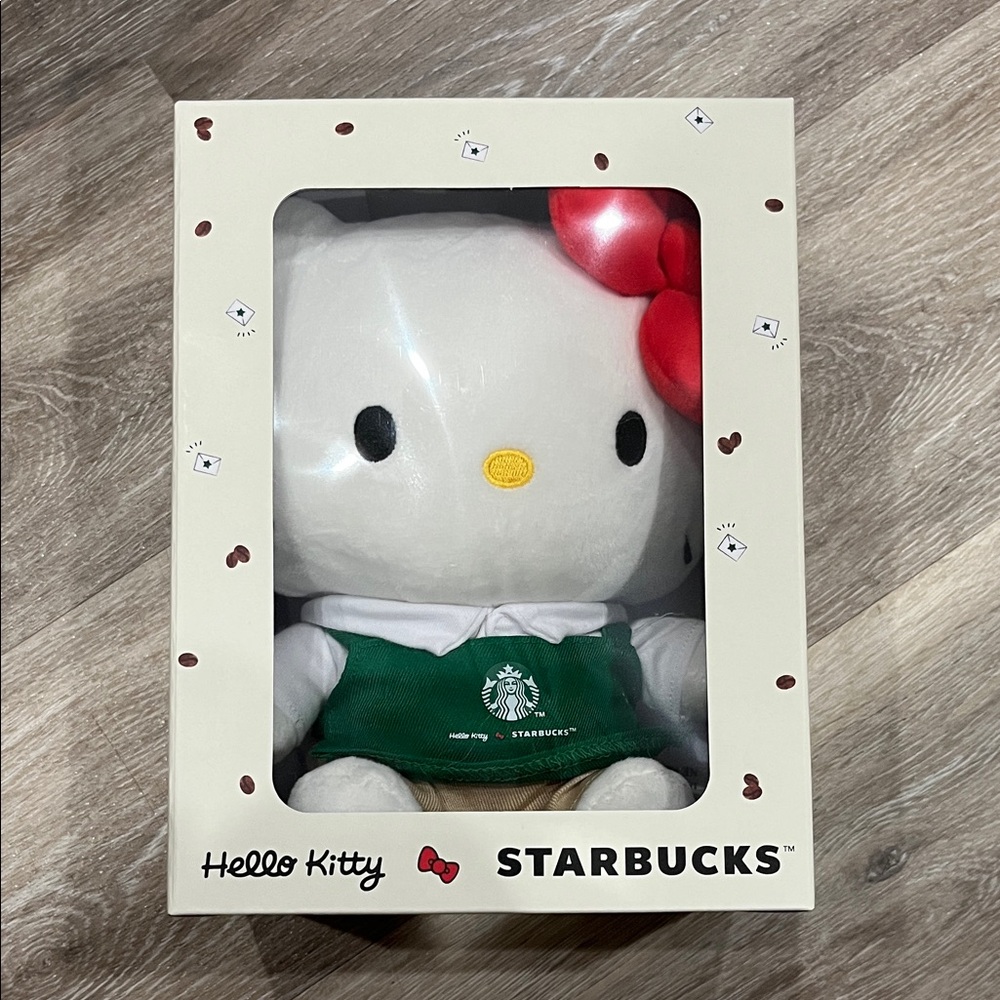 NEW IN BOX HELLO KITTY STARBUCKS PLUSH